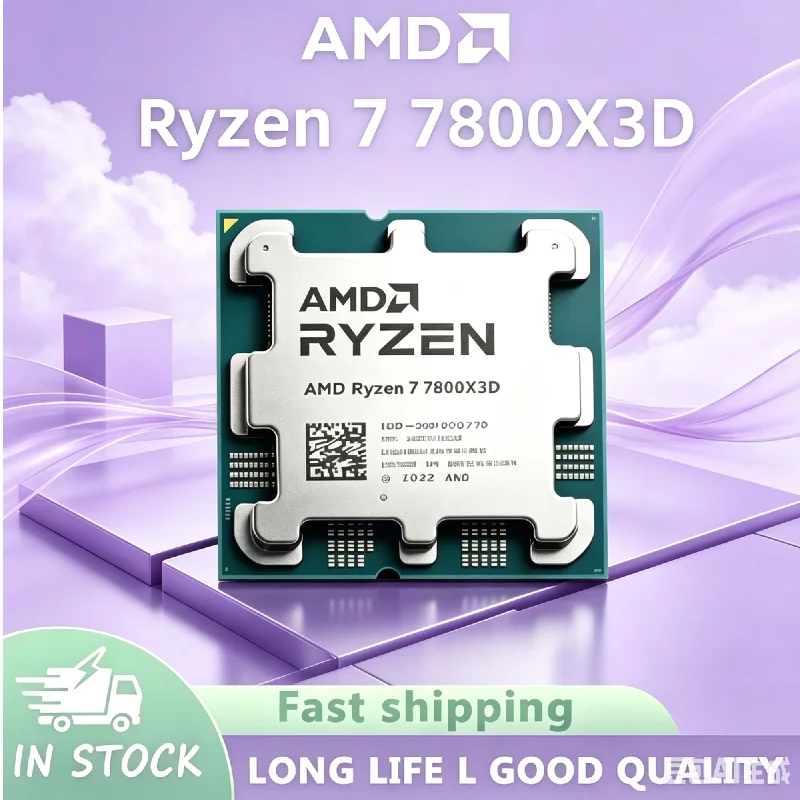 AMD Ryzen 7 7800X3D AM5 Desktop Gaming CPU R7 7800X3D 8C16T 4.2GHz 96M L3 120W 5nm Processor Support DDR5 Fit B650 In Stock