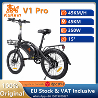 EU Stock Original KuKirin V1 Pro Smart Electric Bike 350W Motor 48V 7.5Ah Battery 45km/h Max Speed 20Inch Tire Cycling Bicycle