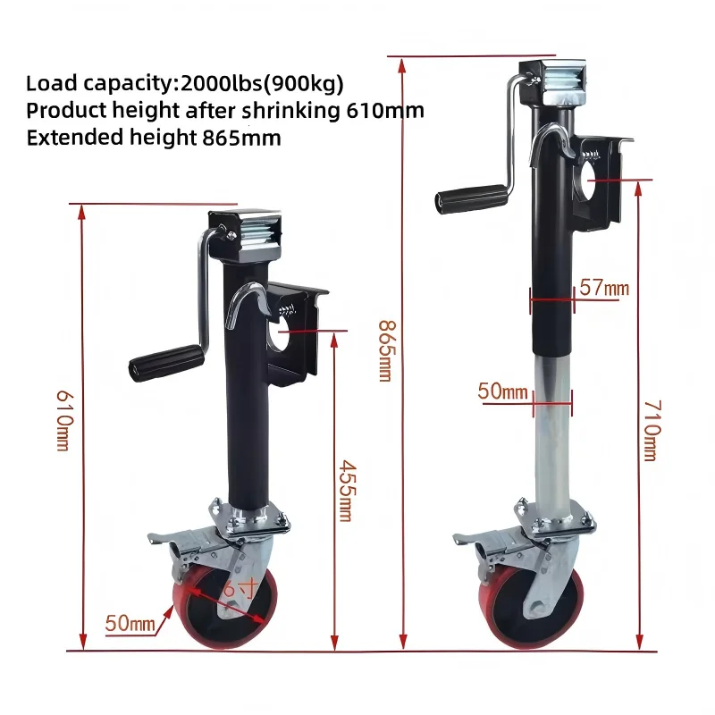 High Quality Steel New Travel Trailer RV Stabilizing Jack & Jockey Wheel Support With 7000lbs Capacity