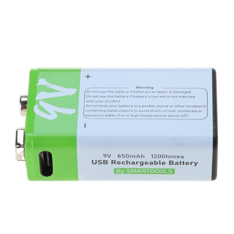 Lithium Batteries 9V USB Rechargeable Battery 650mah Batteries Household