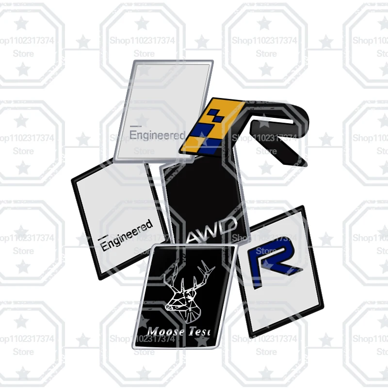 3D Sweden Flag Moose R Design AWD Emblem Metal Car Side Badge Rear Trunk Sticker For Volvo D5 D6 B5 B6 XC60 XC90 XC70 XC40 V40