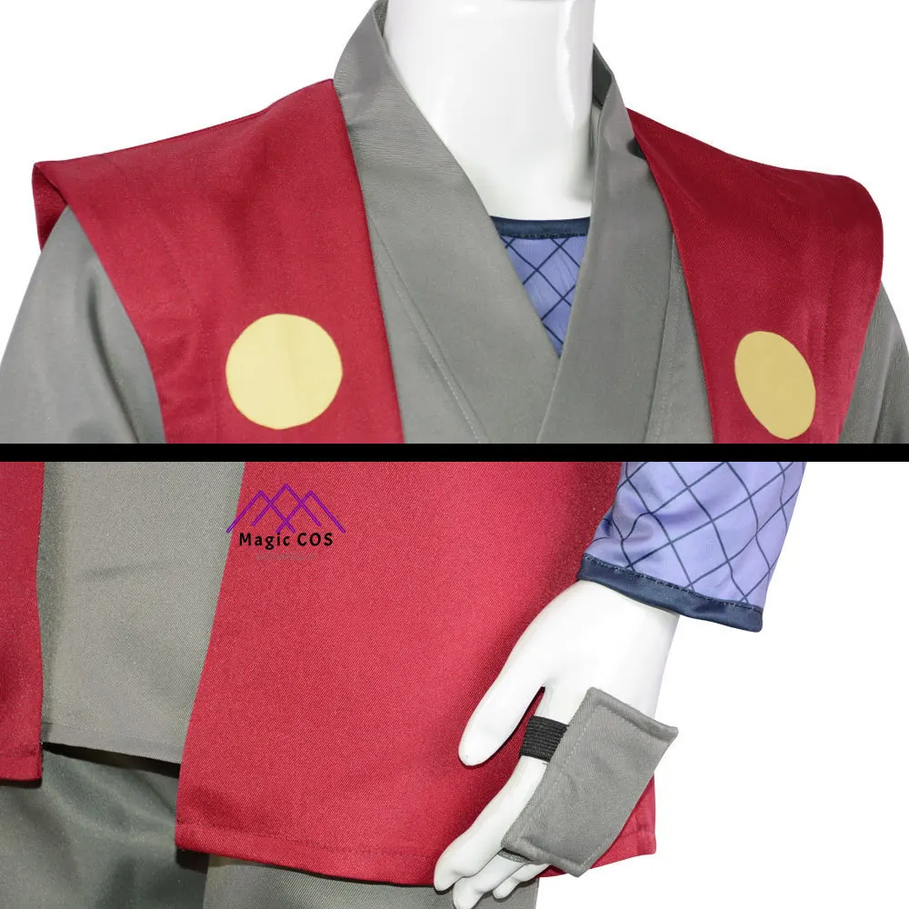 Costume de Cosplay Anime Jiraiya, vêtements de jeu de rôle, ensemble complet avec couvre-chef pour hommes adultes, costumes de fête d'halloween