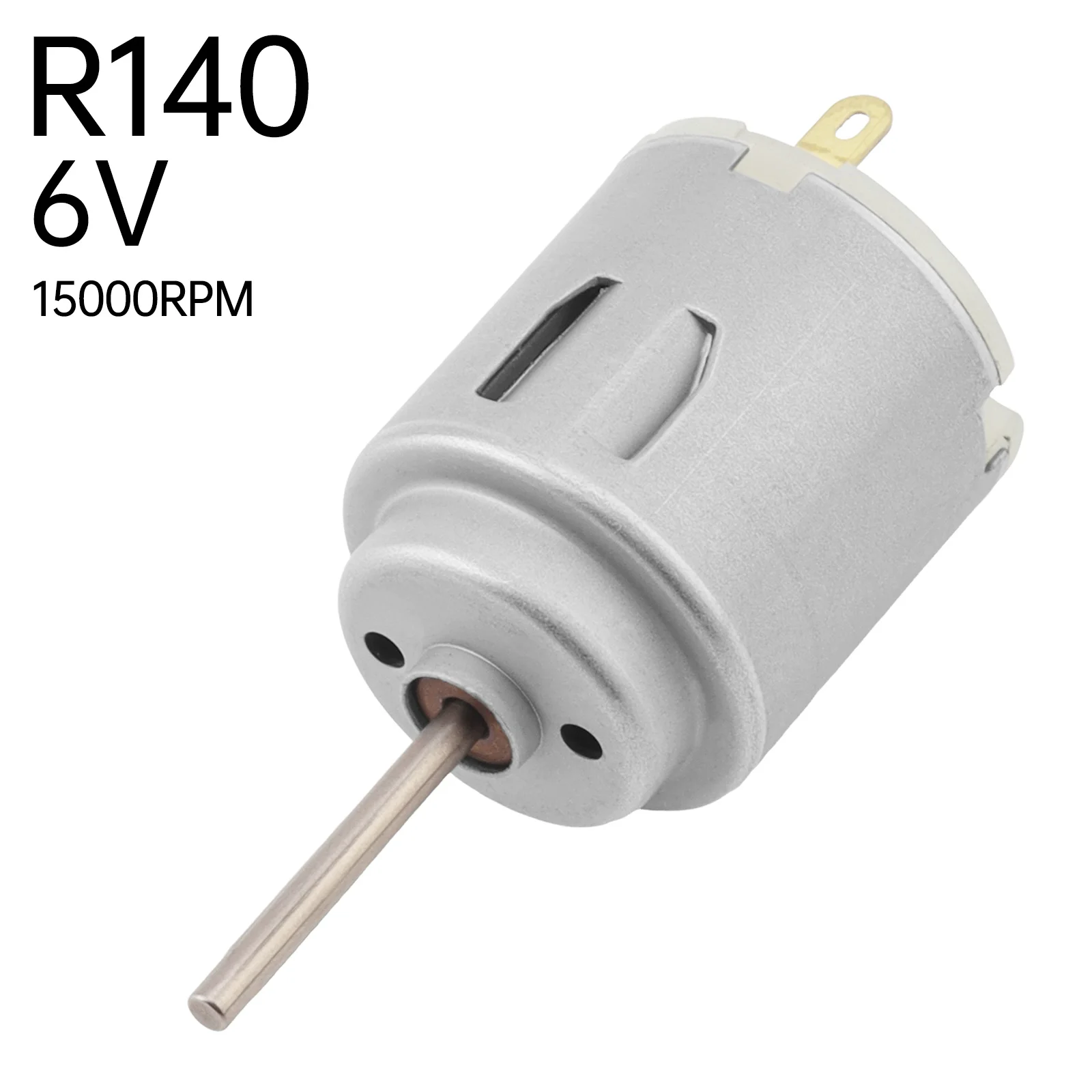 Motor de CC R140 de 6 V y 15000 RPM, Mini Motor de Alta Velocidad para Ventilador/Masajeador, Motor de CC R140