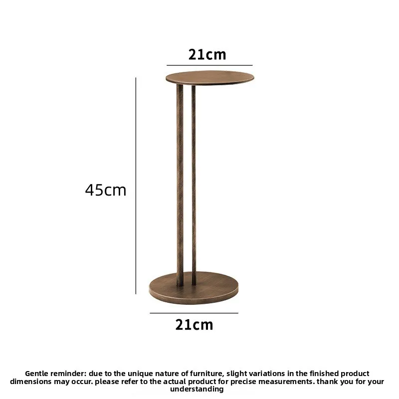 Side few light luxury high sense round living room sofa retro side table movable sales office