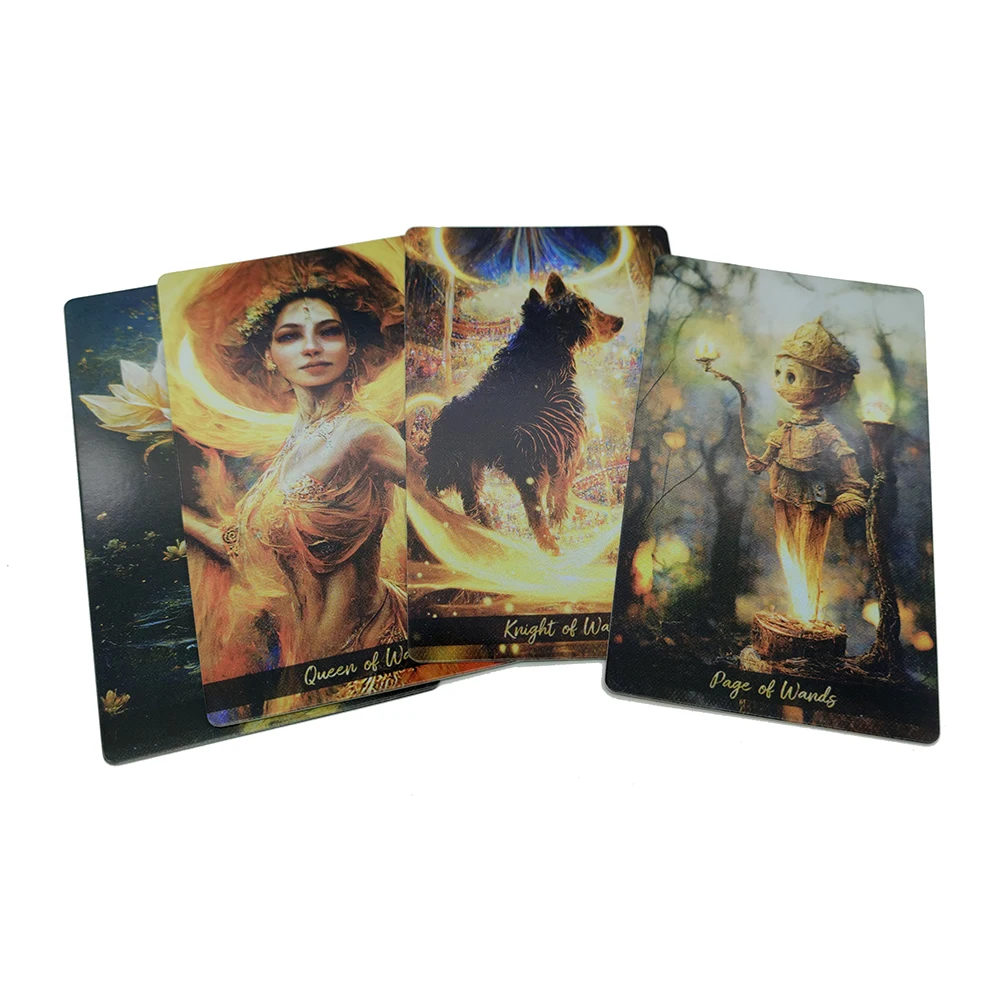 Big Size 12*7 cm Golden Journey Divination Tarot Card,Fortune Telling Game | Divination Cards | with Paper Guide Book