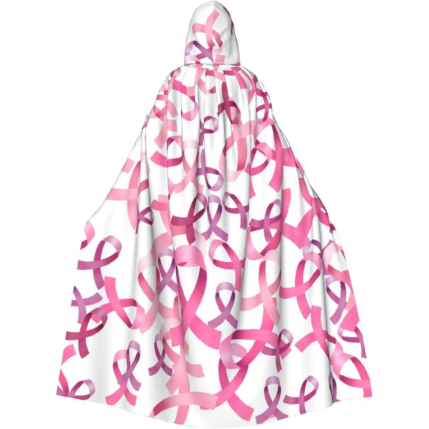 Pink Ribbons Breast Cancer Awareness Halloween Hooded Robe Cloak Christmas Holiday Party Hoodies Cape Cosplay Costumes
