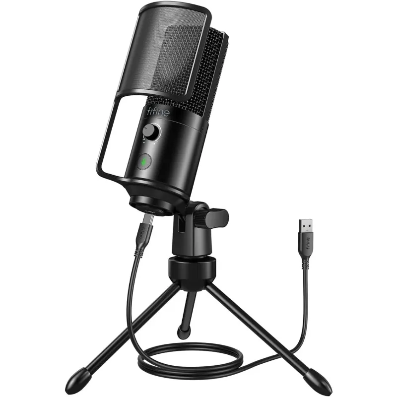 Podcast Recording Microphone, PC USB Condenser Microphone for Streaming Vocal Music, Computer Desktop Microphone