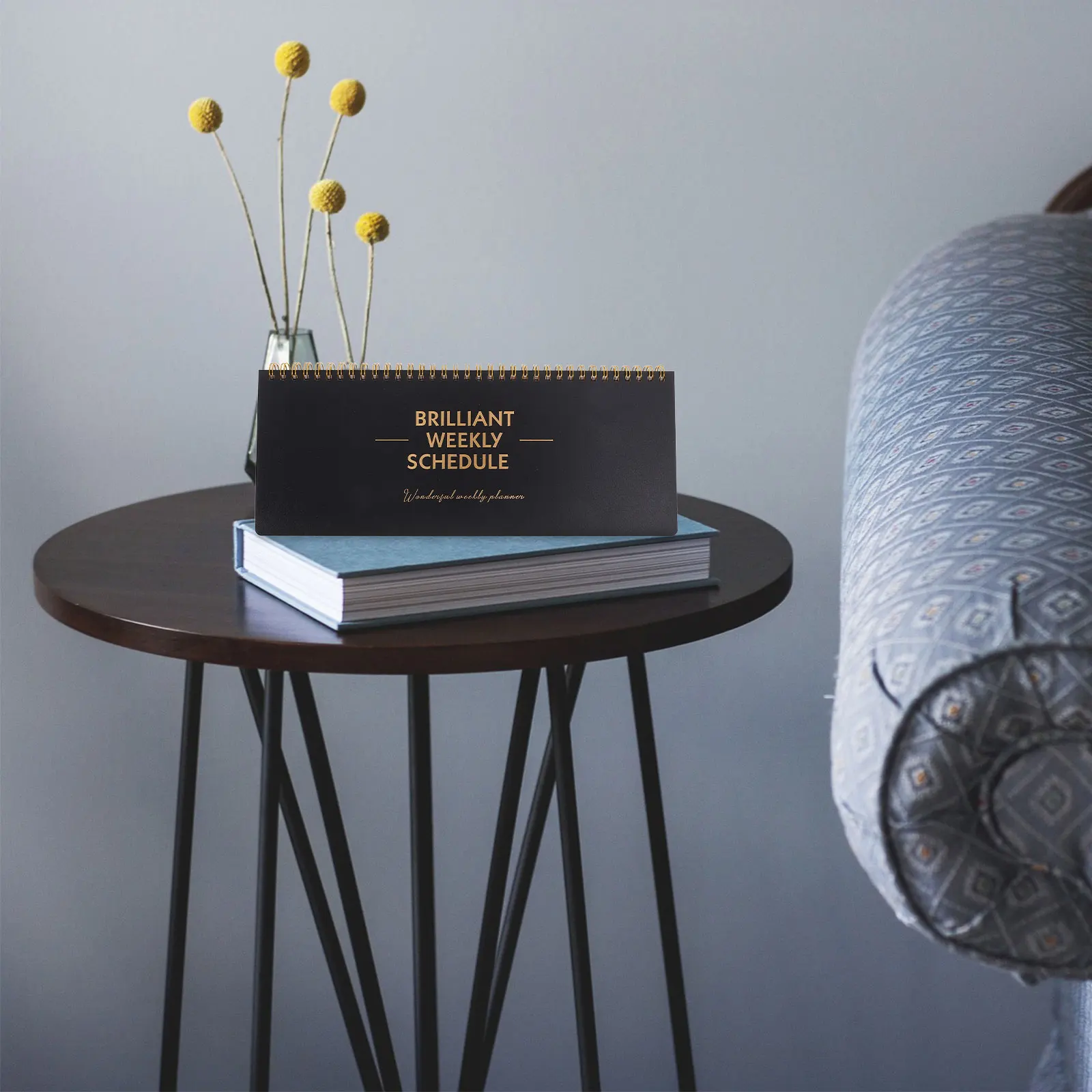 

2PCS Weekly Planner Notepad Portable Daily Journal Notebook Diary for Travelers Office Workers Teachers Multi Function Agenda