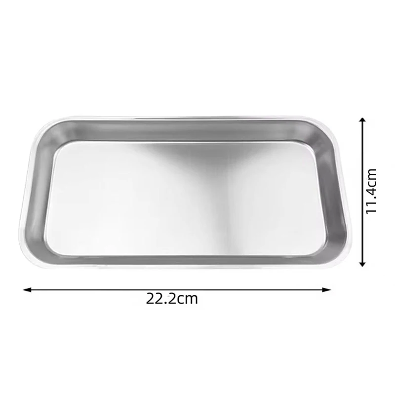 Stainless Steel Dental Medical Tray Disinfection Surgical Storage Plate Dentist Lab Instrument Tray Place Box for Tattoo Medical view 4