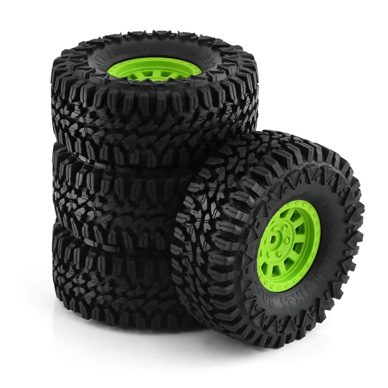 

Горячие 4 шт. 110 мм колеса шины для 1/10 RC Rock Crawler Axial SCX10 SCX10 II 90046 TRX4 RC4WD D90 Замена радиоуправляемого автомобиля зеленый