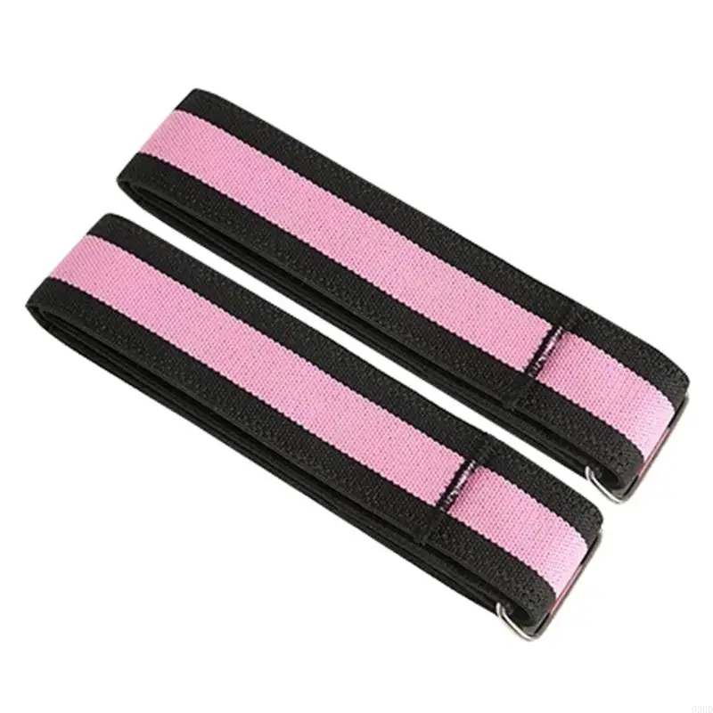 

1 Pair Pink Black Adjustable BFR Training Bands High Elastic Polyester Fiber For HIIT Workouts And Muscle Recovery 69HD