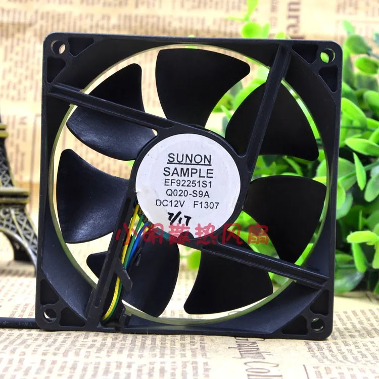 EF92251S1-Q020 Q010-S9A 9225 12V CASE COOLING FAN 4WIRES PWM 9 CM