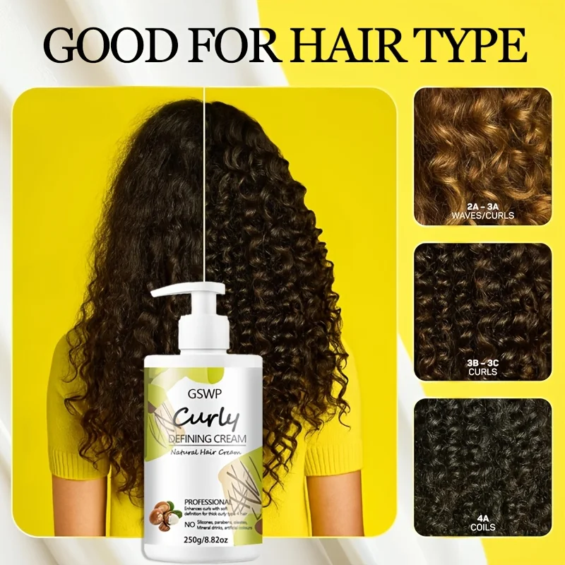 GSWP Curl Defining Lotion, Containing Moroccan Oil, Coconut Oil,Gently Defines Curls,Controls Frizz, Effectively Shapes.250/500g
