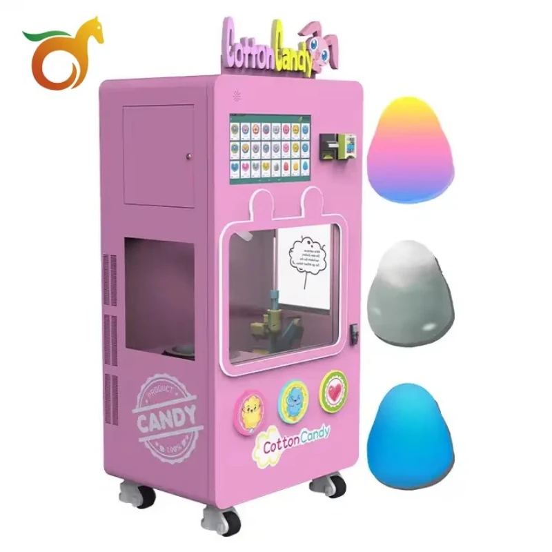 48 Kind Patterns Fully Automatically Sugar Cotton Vending Automatic Candy Floss Machine