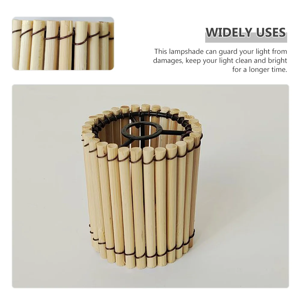 Bamboo Lampshade Light Covers Ceiling Hanging Floor Pendant Small Accessories Indoor