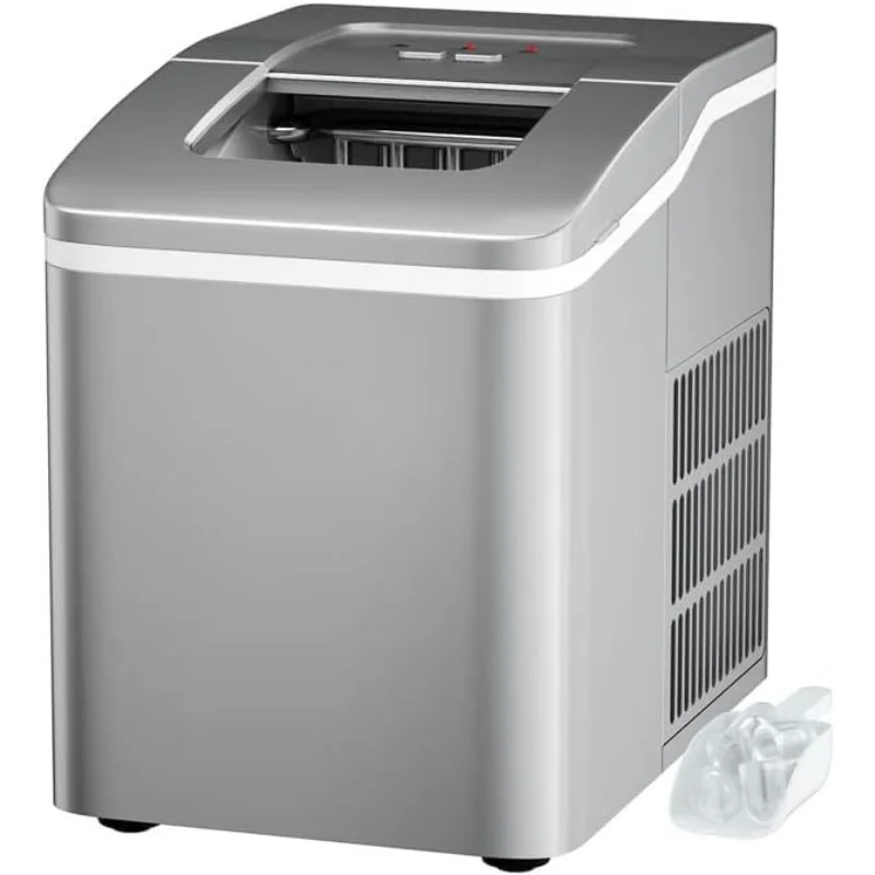 

ARLIME Portable Ice Maker Machine for Countertop, Bullet Ice Cubes Ready in 8 Mins, 26LBS/24H, Electric Ice Maker with Scoop