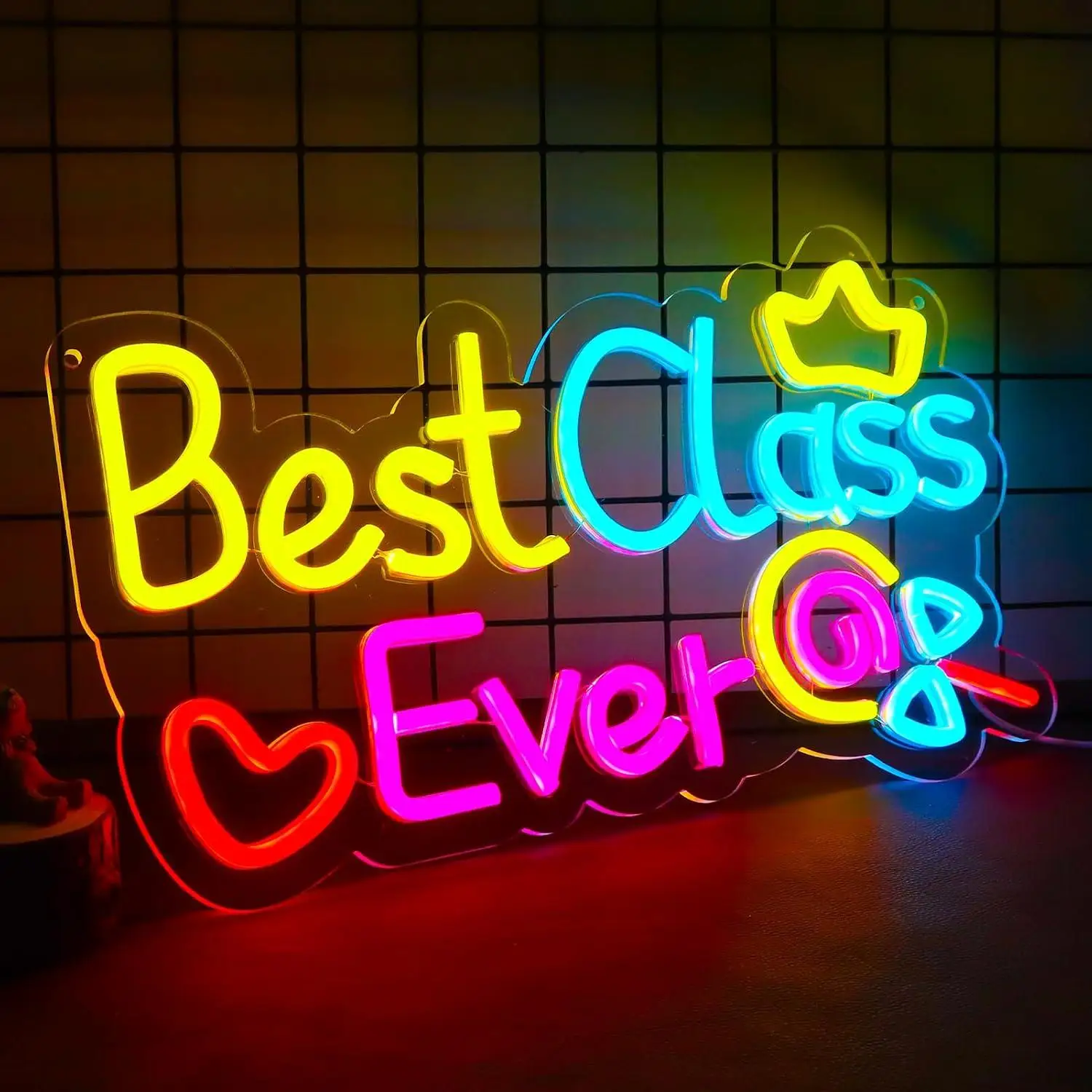 Best Class Ever Neon Sign Dimmable LED Light For Classroom Library Museum Bedroom Graduation Christmas Birthday Party Wall Decor