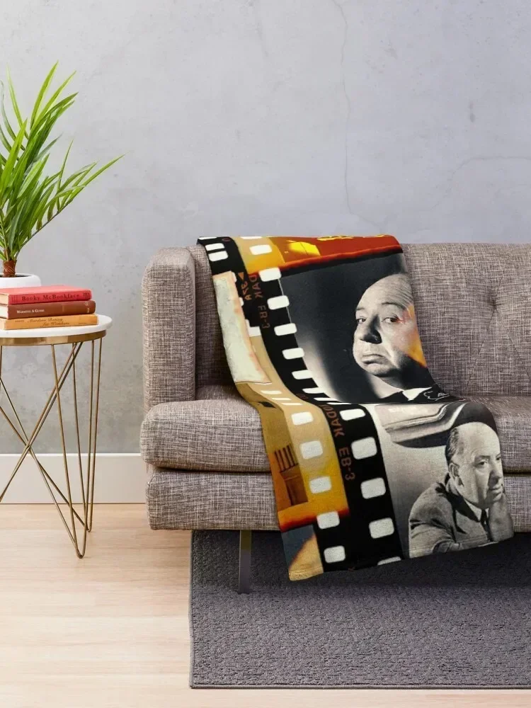 Alfred Hitchcock, filmstrip Throw Blanket Bed Fashionable Thins Fashion Sofas Blankets