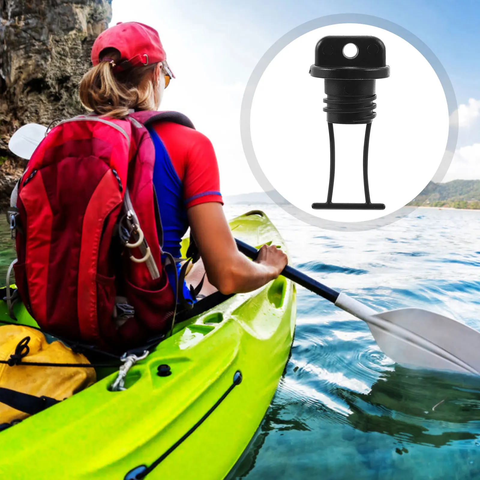 

4pcs Plastic Kayak Drain Plugs Boat Replacement Accessories Durable Hull Scupper Plug Waterproof For Canoe Boat Drainage Kit