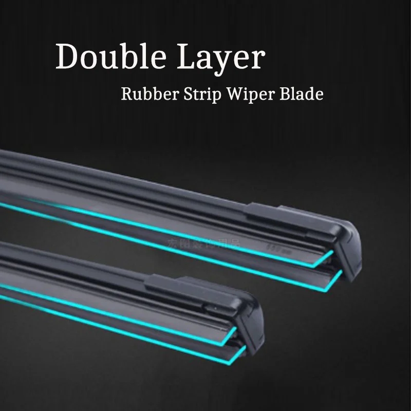 Car Wiper blades Universal Soft Double layer Rubber Frameless Bracketless car wipers 14\