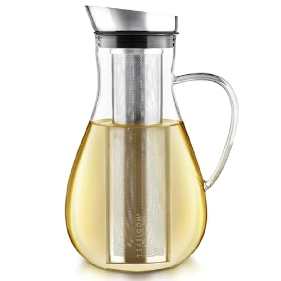 

arge Muti-Brew Gass Teapot + Kette + Pitcher Brew and Serve Hot Tea, Iced Tea, Cold Brew Tea and Fruit Infused Water Silhouette