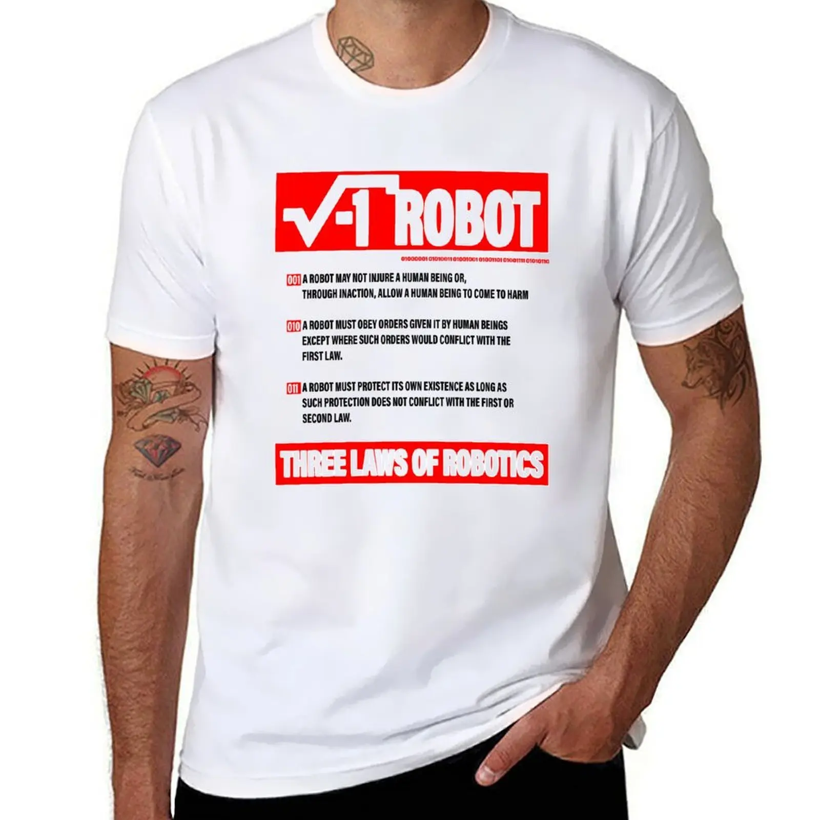 

THREE LAWS OF ROBOTICS T-Shirt man t shirt designer man t shirt cotton T-Shirt