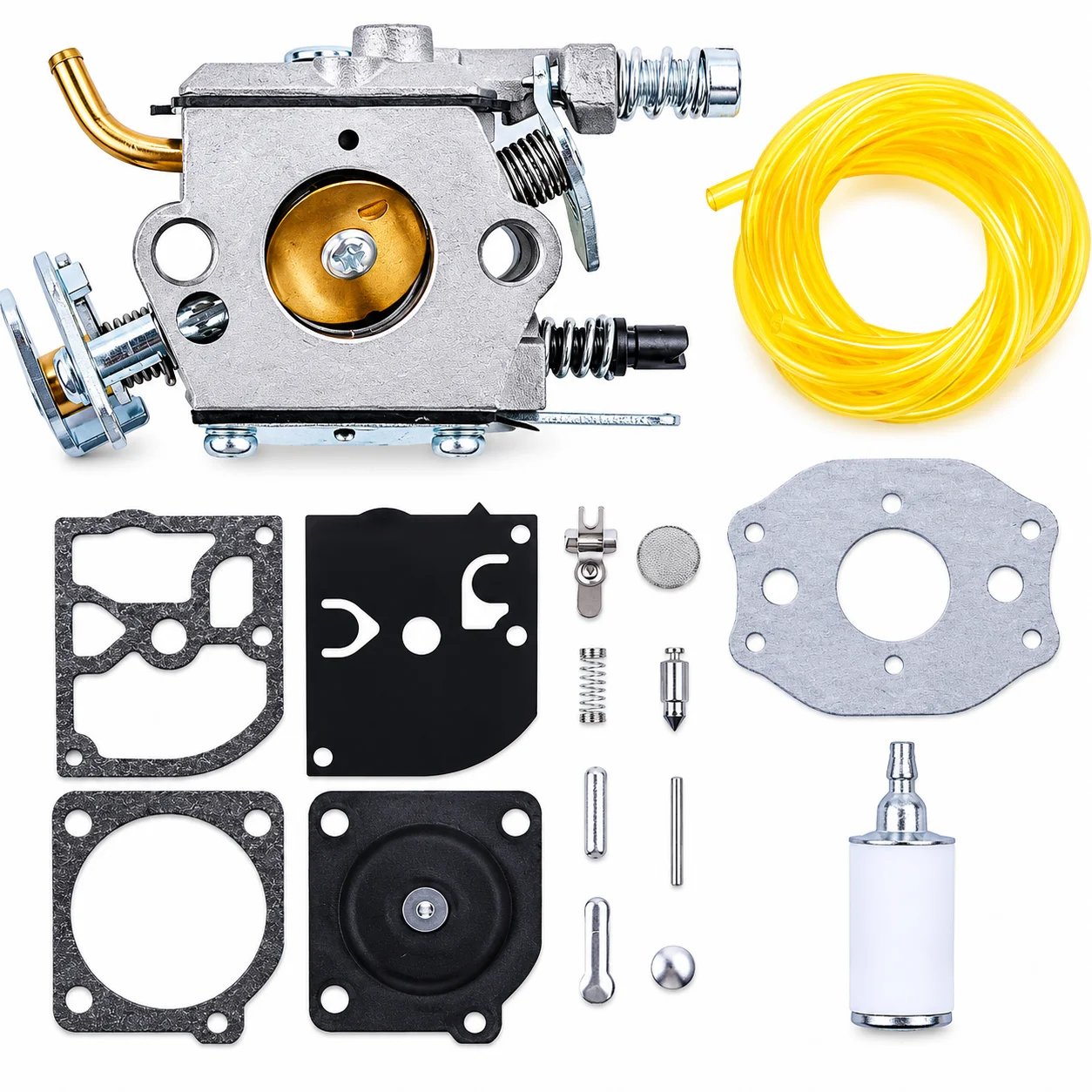 Carburetor Fuel Line Filter Diaphragm Gasket Rebuild Kit For Husqvarna 36 41 136 136LE 137 137E 141 141LE 142 142E Chainsaw