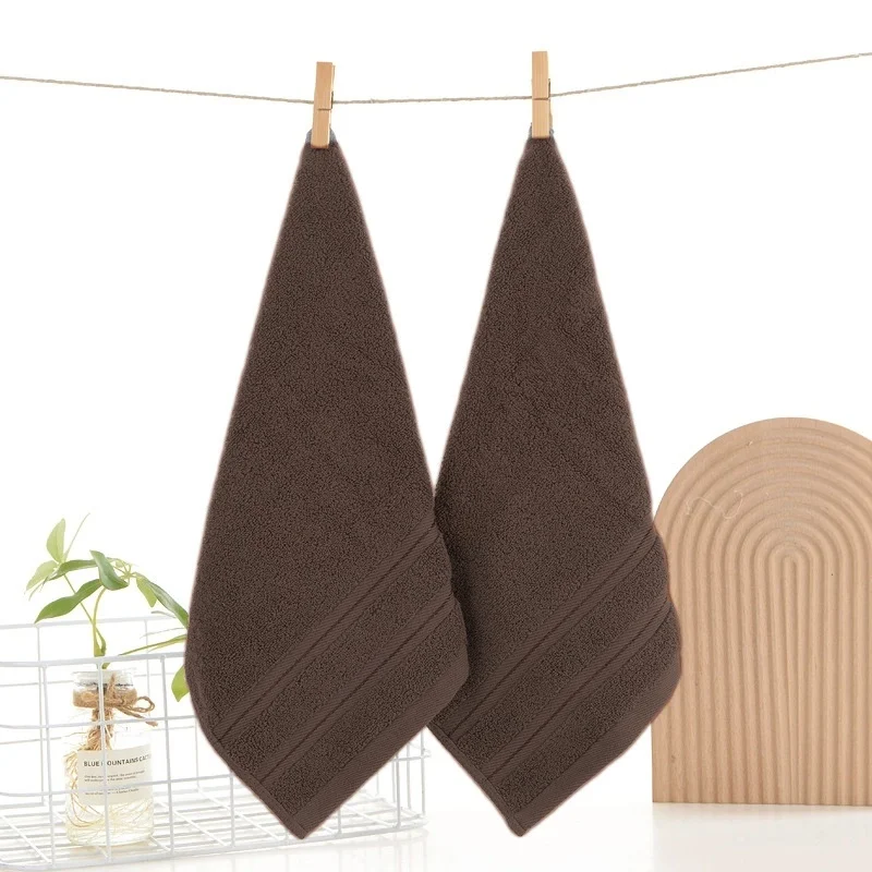 1pc Random Hand Towel Pure Cotton Soft Absorbent Home Hotel Bathroom Face Little Towels 35*35cm Cleaning Washcloth Drop Shipping