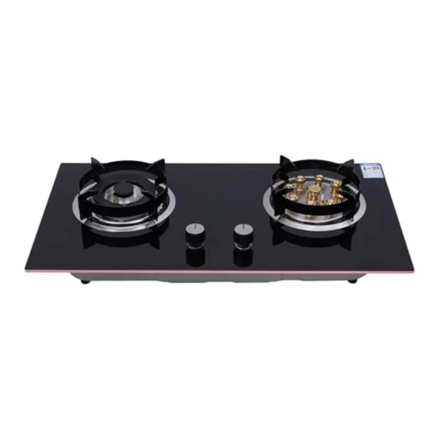 

28 Built-in Gas Cooktops with 2 Burners for Home Kitchen Dual Burner Natural Gas Hob featuring Tempered Glass Surface Efficient
