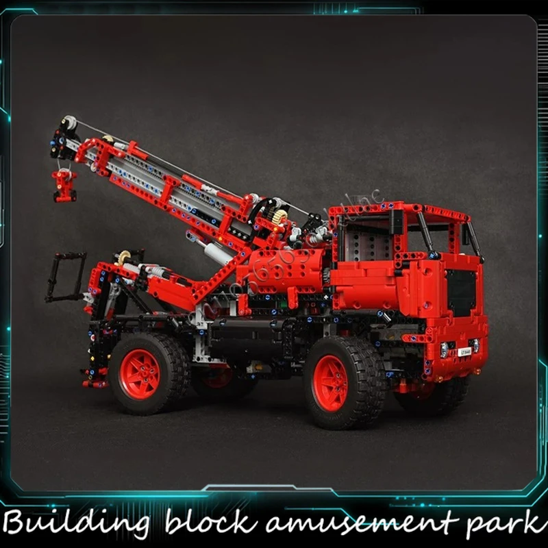 

2235 деталей MOC City Engineering: Красный Тяжелый Прицеп (Модель) — Технологичный конструктор, креативные детские игрушки, популярные рождественские подарки