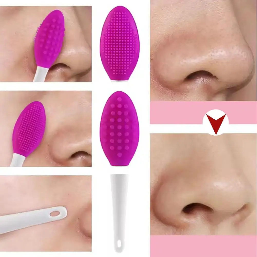 5 Teile/satz Schönheit Hautpflege Gesicht Waschen Silikon Pinsel Peeling Nase Sauber Mitesser Entfernung Pinsel Werkzeuge Mit Ersatz Kopf