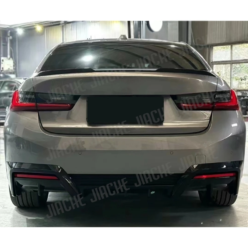 

JCYECF ABS карбоновый автомобильный задний бампер, диффузор, задние боковые разветвители, спойлер для BMW I3 2022+, глянцевый черный комплект кузова, тюнинг
