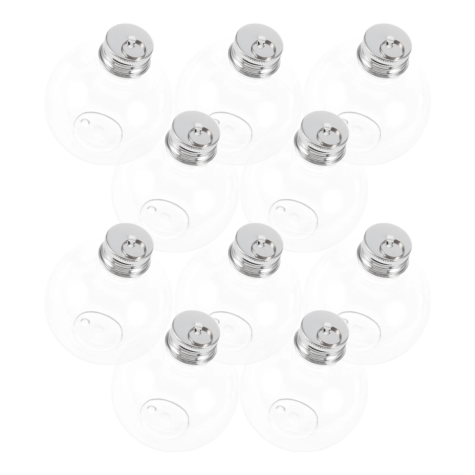 

10Pcs Clear Christmas Fillable Ornament Balls Transparent Shatterproof Plastic Bottles for Drinks Tree Baubles Decoration