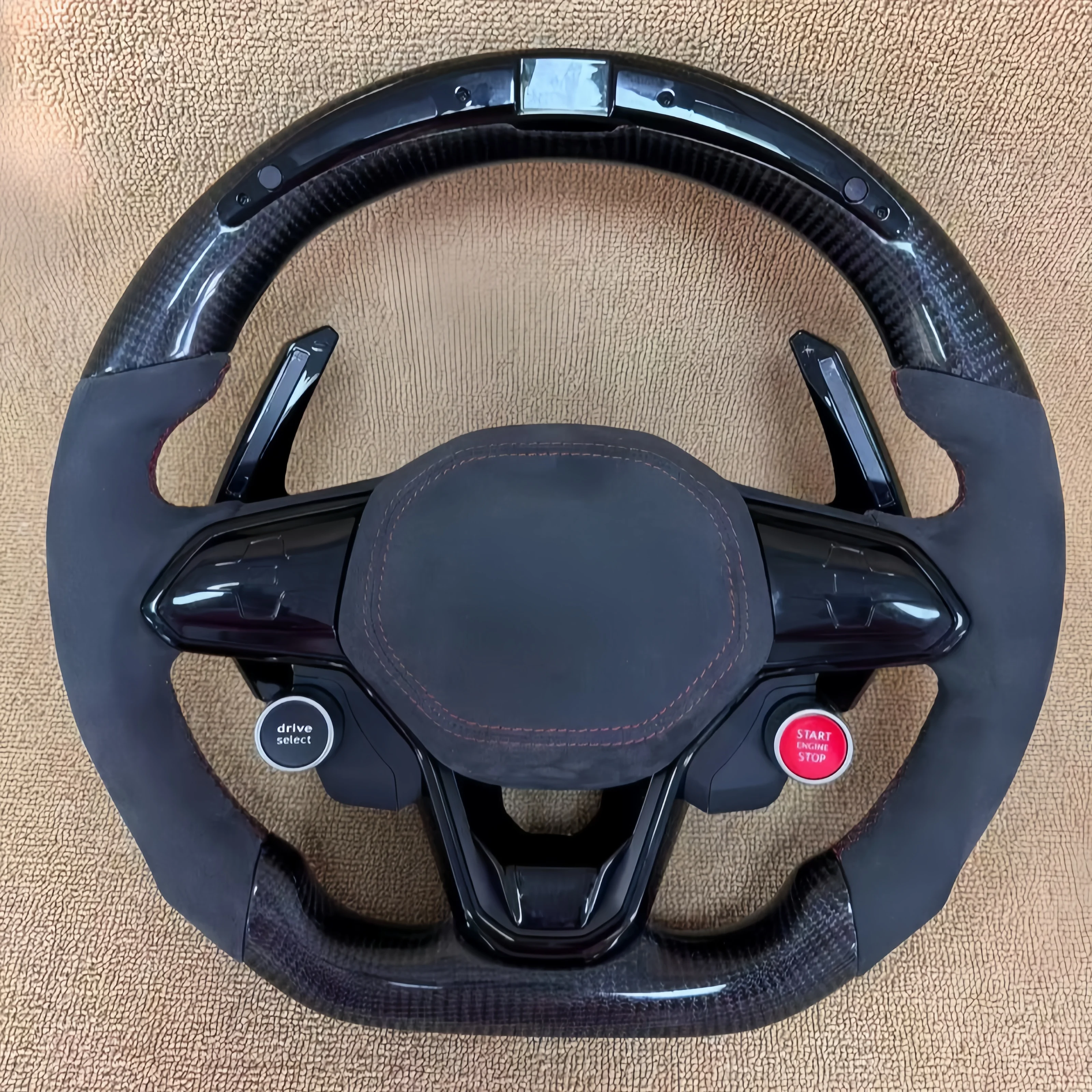 

Рулевое колесо из углеродного волокна подходит для VW GOLF MK7 GTI GTS R-line POLO SCIROCCO GTD GTE GLI CC PASSAT JETTA Управление рулевым колесом