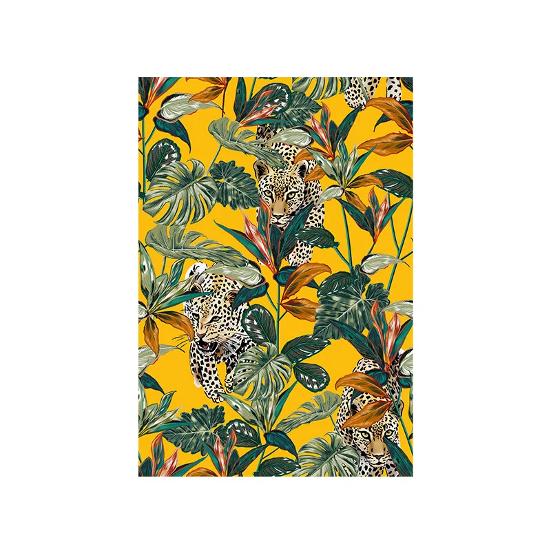 Forest Palm Tree Tiger Wallpaper Peel&Stick Waterproof Plant Animals Contact Paper for Vanity Home Kitchen Furniture Decor