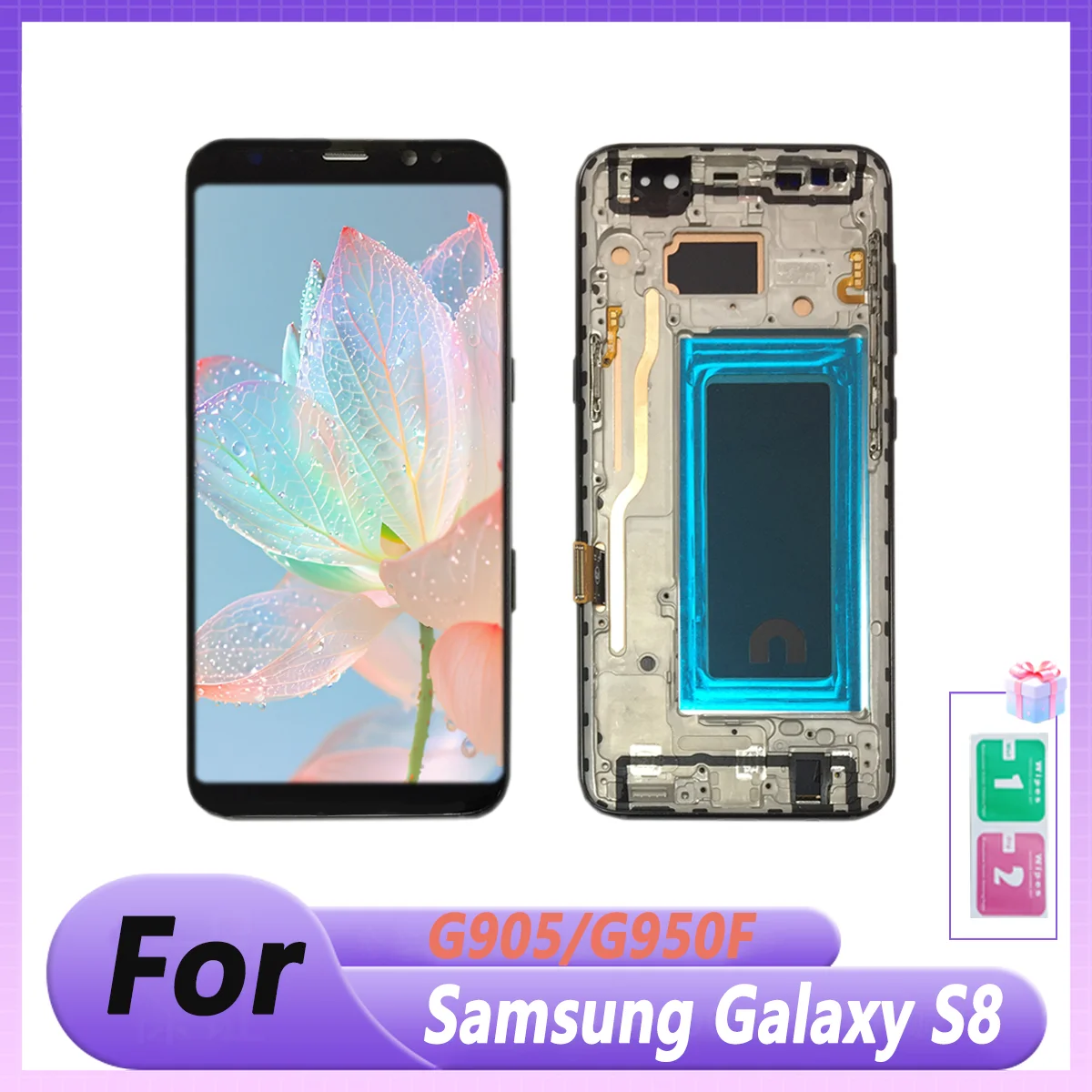 Pantalla A +++ para Samsung Galaxy S8 pantalla LCD Digitalizador de pantalla táctil para G905F/G905 piezas de repuesto de montaje LCD LCD