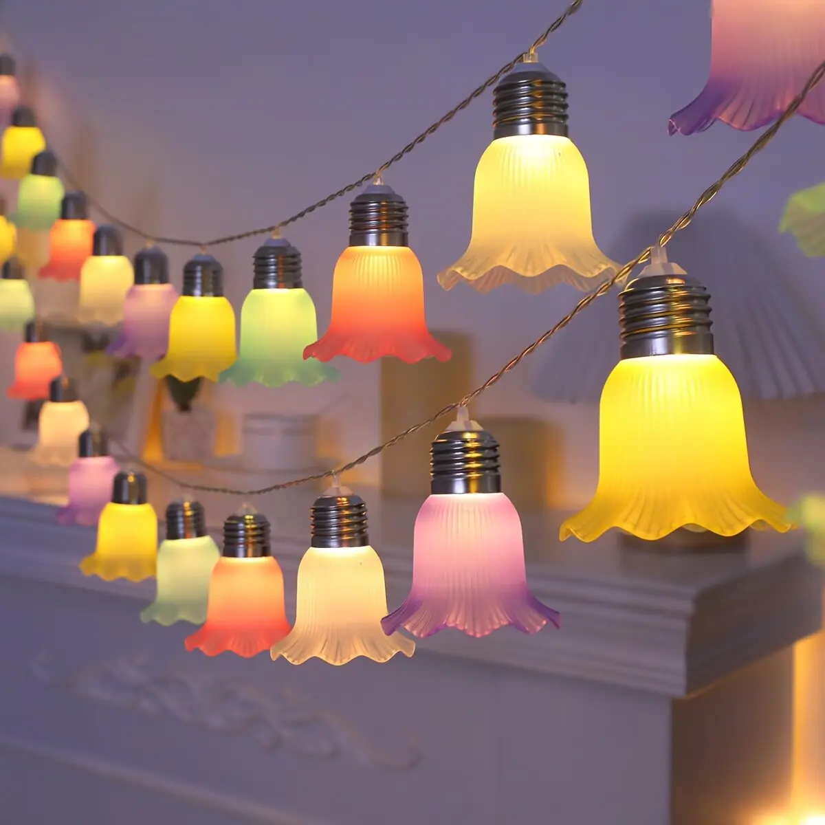 10/20LED Ballet Skirt String Lights,Morning Glory Fairy Lamps,Weddings Valentine'S Day Birthday Parties Christmas Decorations