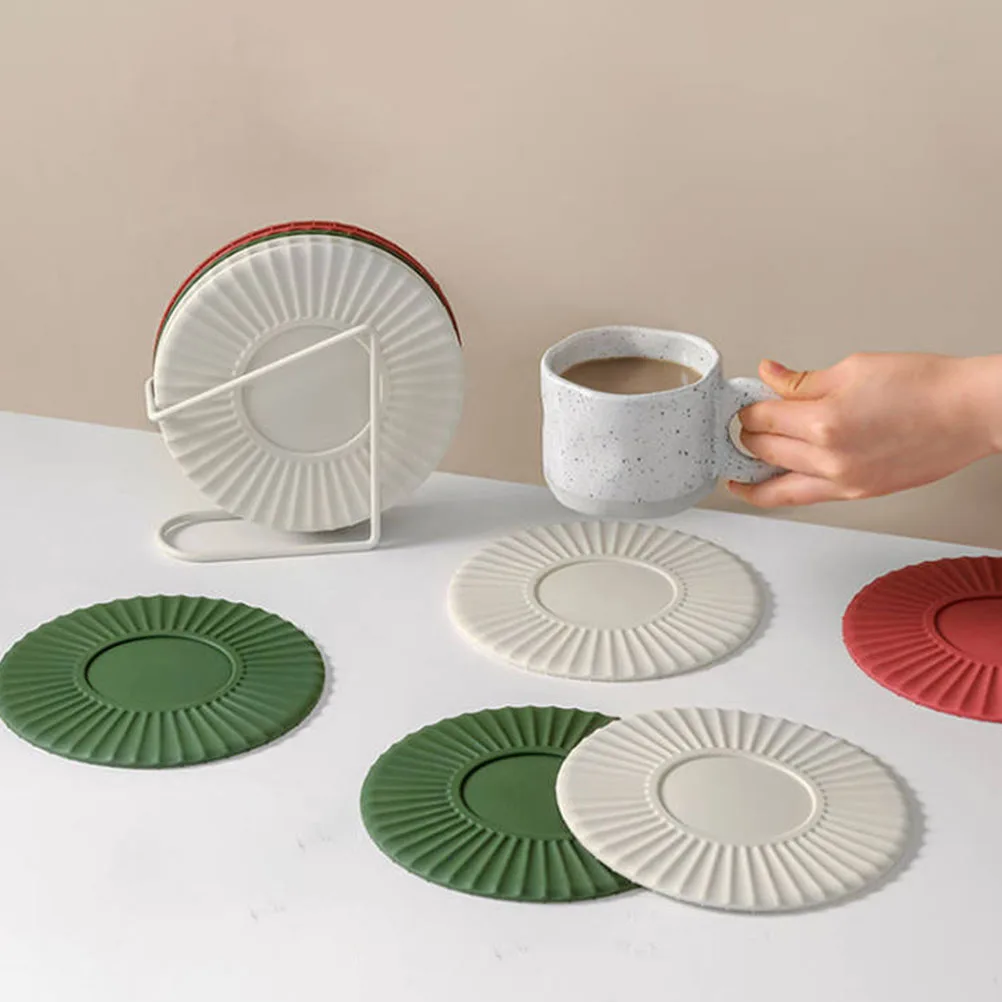 

2Pcs Silicone Heat Insulation Pad Reusable Hot Dish Holder Tabletop Mat Pot Accessory Countertop Pads Kitchen Coaster Non Slip