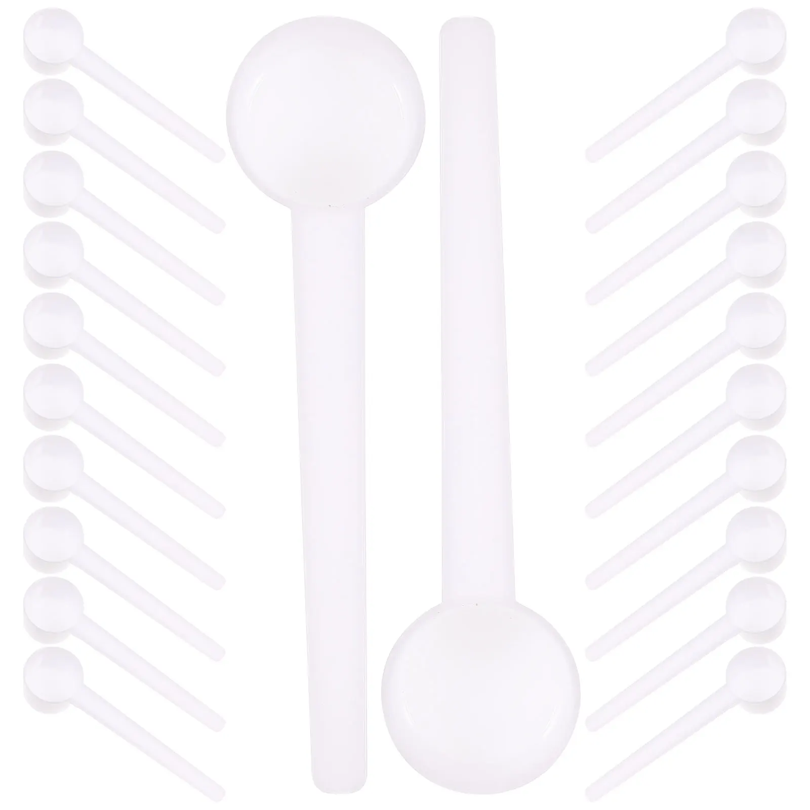

100pcs Milk Measuring Adjustable Kitchen Spoons Coffee Scoops Seasoning Reusable Plastic Food Safety