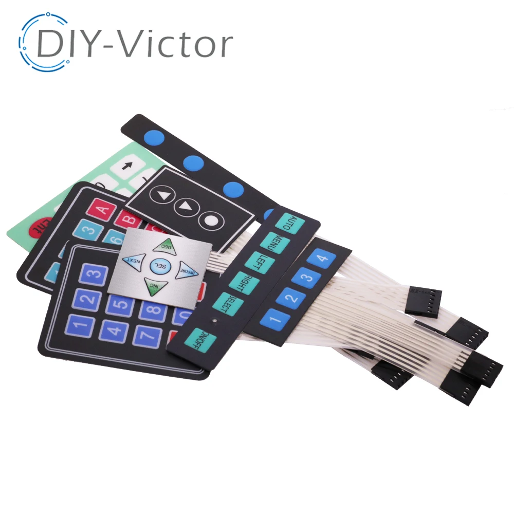 1/2/3/4/6 Key Button Membrane Switch / 3*4 4*4 4X5 Matrix Array Keyboard / 1*6 Keypad Control Panel for Arduino Diy Kit