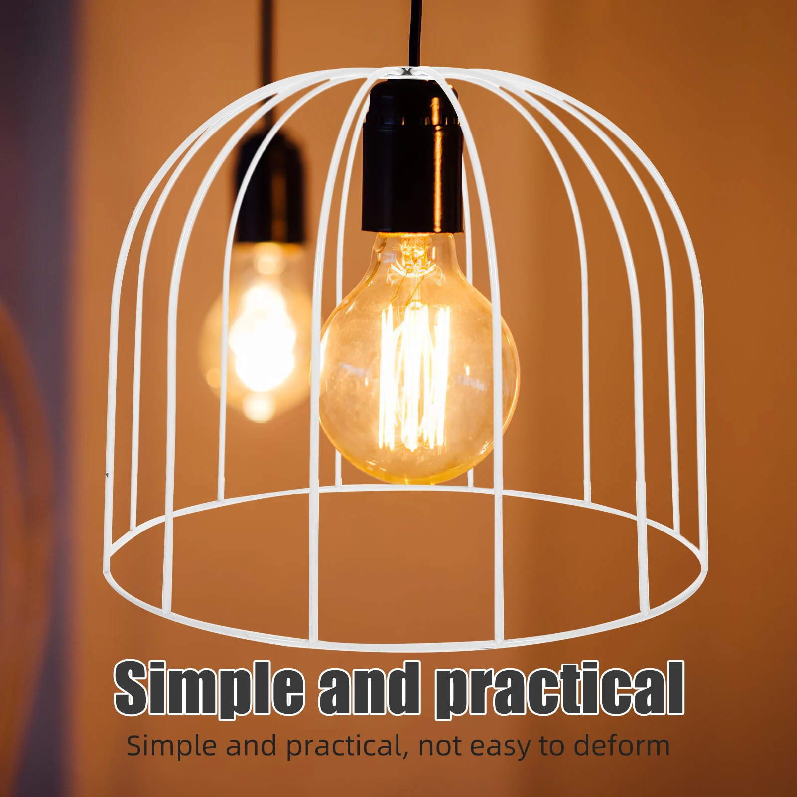 Metal Lampshade Frame For Diy Pendant Lights Desk Lamps Sturdy Iron Wire Frame Easy Assembly Stylish Design Home Decor Lighting - Image 5