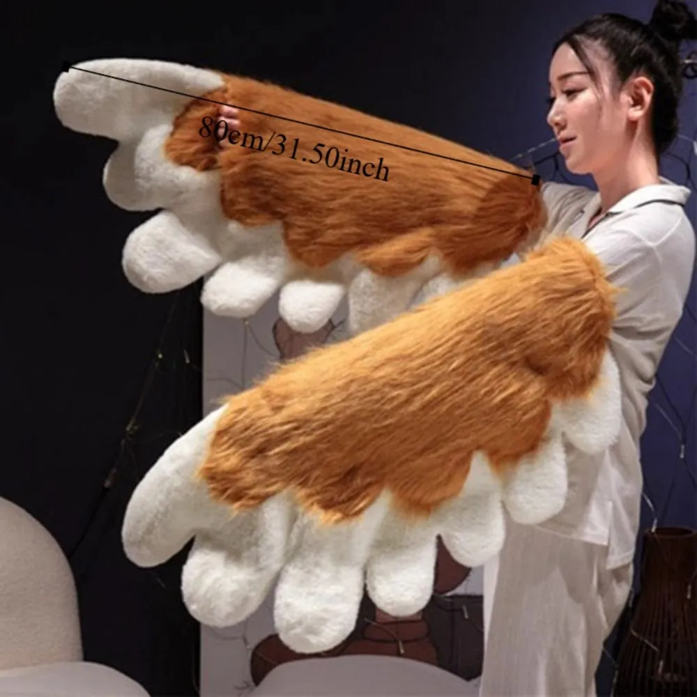 ロールプレイ コスプレ衣装 羽 ステージパフォーマンス パーティーアクセサリー 女の子 動物の羽 毛皮のようなドレスアップ羽 衣装 コスプレ