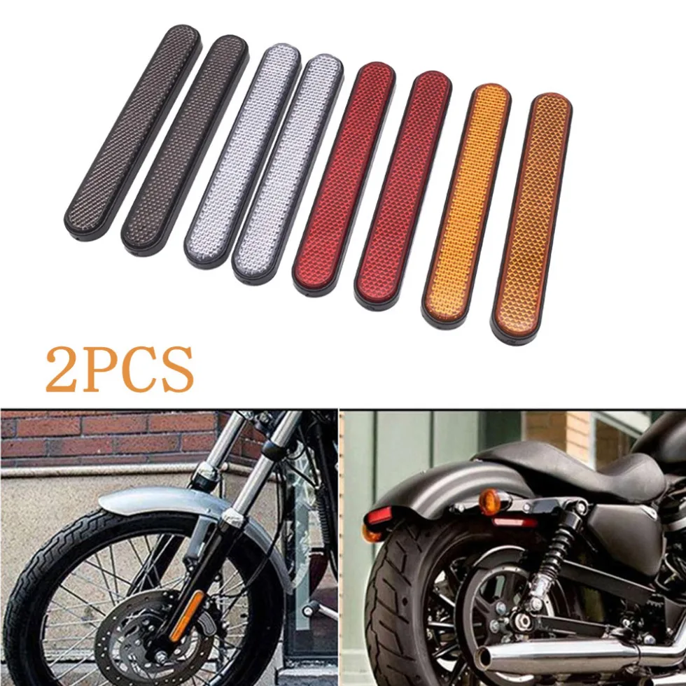 

2pcs Motorcycle Luminous Stickers Safety Warning Mark Reflector Tape Motorbike Shock Absorber Reflective Strip Accessories