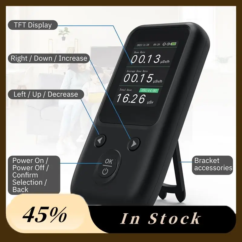 

Детектор гейгера Trendnuclear 2025 года, счетчик Гейгера с TFT-дисплеем и интеллектуальным оповещением, бета-гамма, монитор рентгеновского излучения