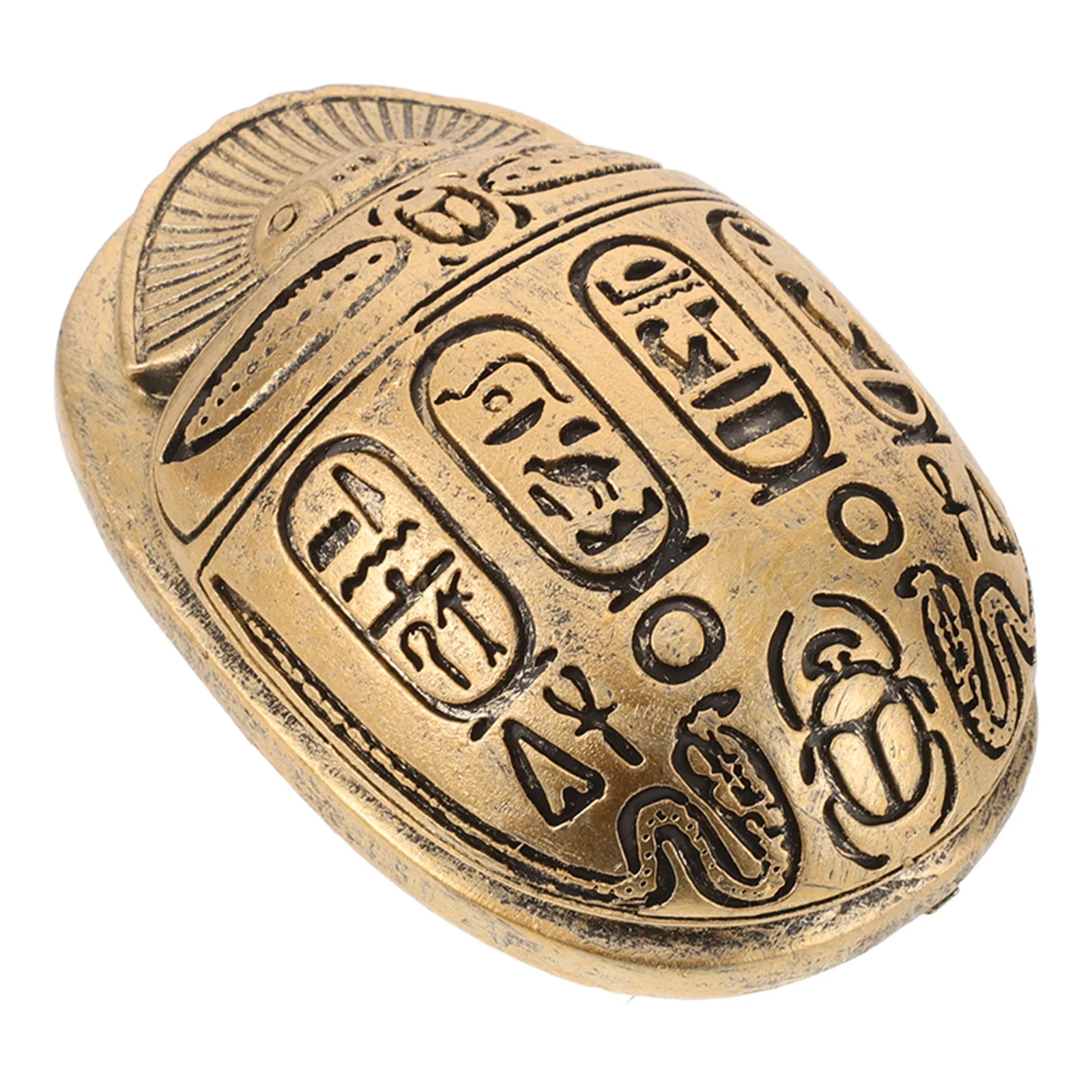 Luxury Egyptian Scarab Beetle Resin Statue Ancient Egyptian Decor Amulet Symbol of Good Sculpture Desktop Shelf