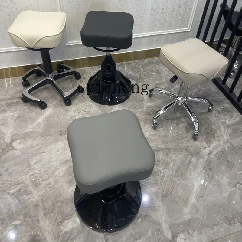 HSN hair salon worker chair barber shop beauty stool stainless steel lifting rotating master chair