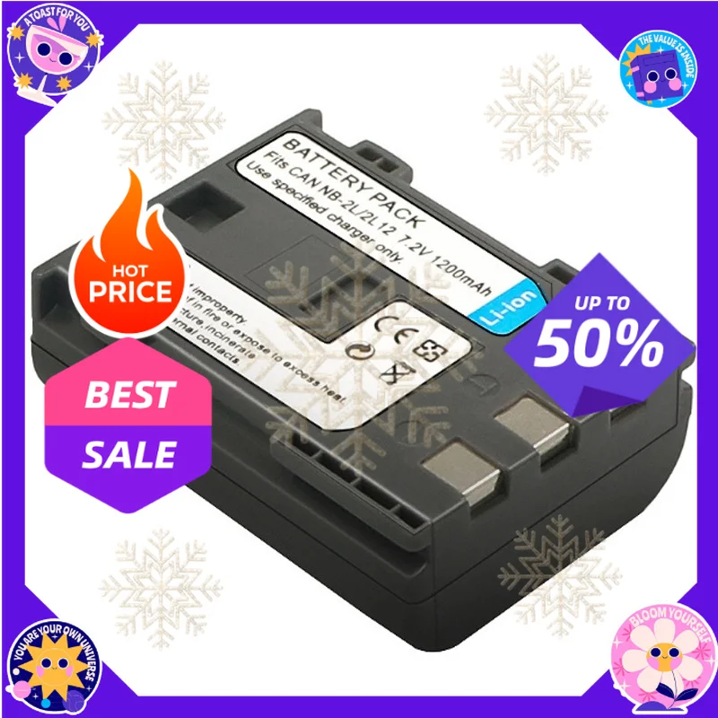 SWZY 3.7V 1200mAh NB-2LH Battery Charger for Canon EOS 350D 400D Rebel XT XTI G7 G9 S80 S70 S60 S50 S45 S40 S30 2L12