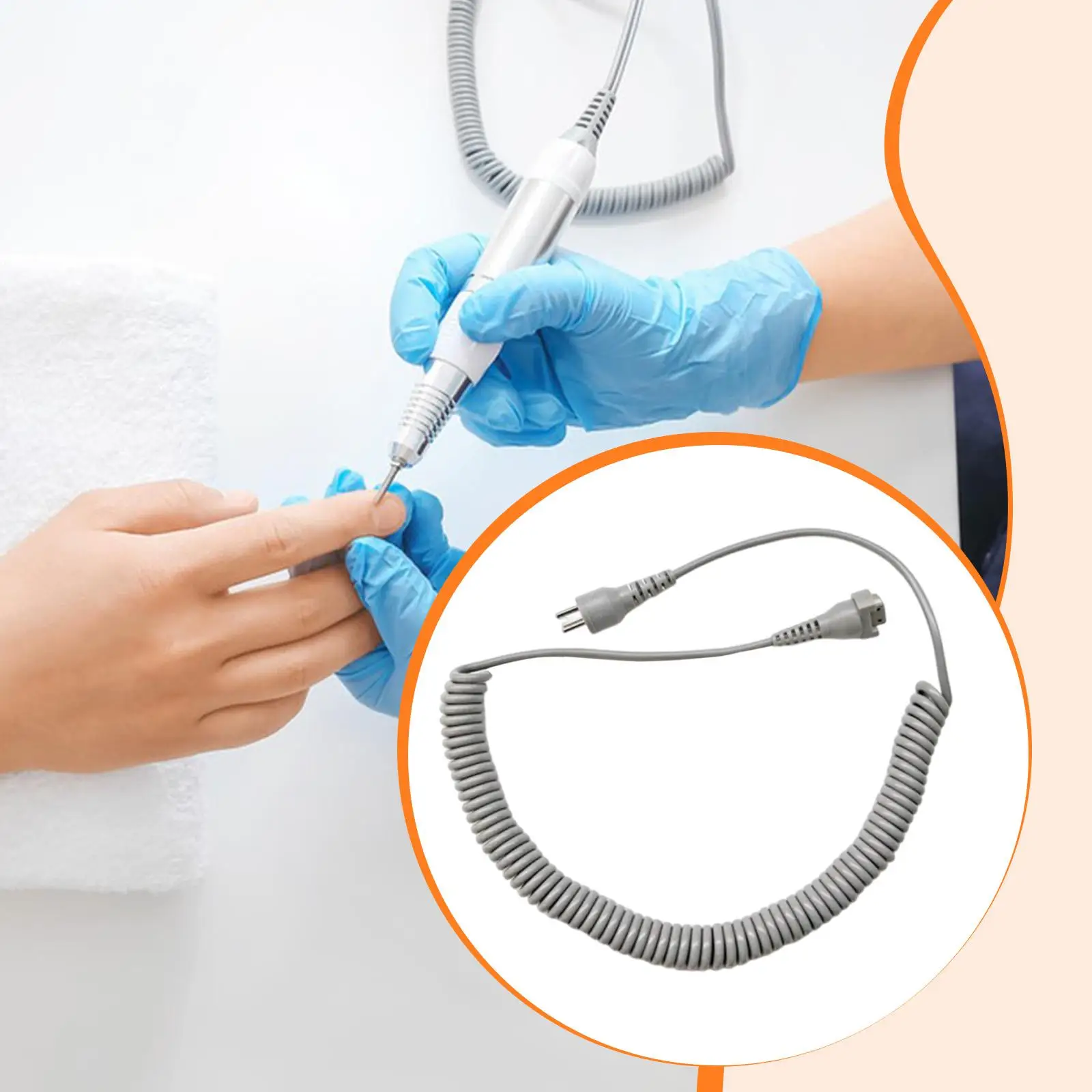 네일 드릴 교체용 모터 코드 교체, 네일 드릴 기계용 견고한 26인치, Ug12용 특수 핸들 액세서리 코드 어셈블리