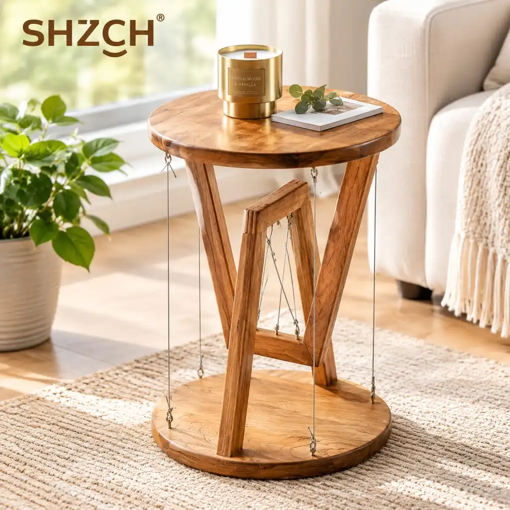 Anti-Gravity Floating Coffee Table Solid Wood Round Table for Living Room Minimalist Sofa Side Tables Creative Modern Furniture