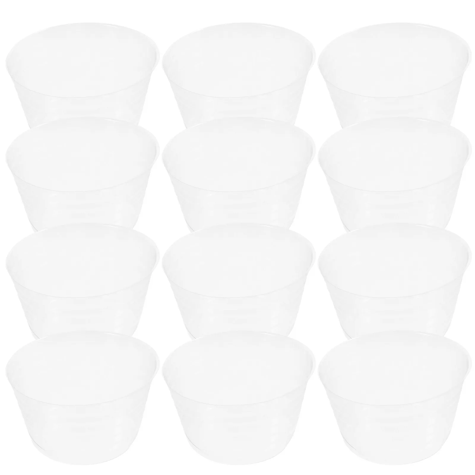 12Pcs Plastic Plant Pot Saucer Drip Tray Non Deformable Flowerpot Bottom Tray Prevents Soil Spill Clear Gardening Flowerpot